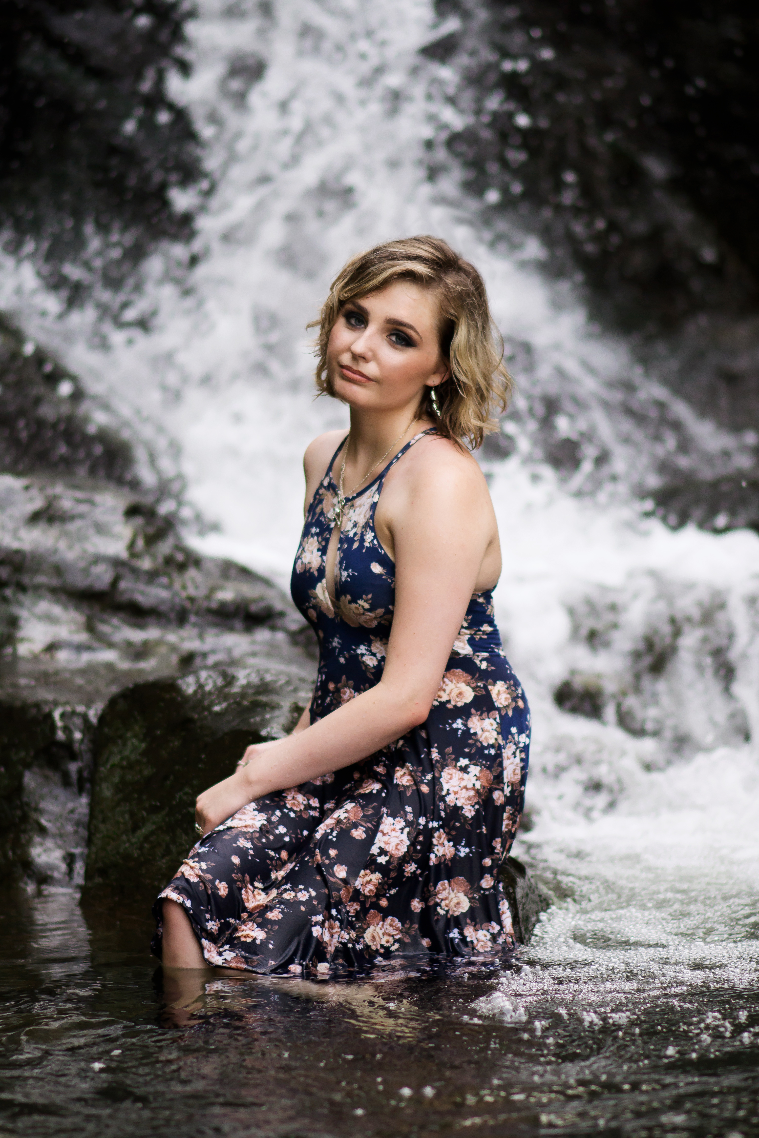 Jordan wanted an out of the box location that would standout for her senior session. We ended up at a local waterfall and she jumped right in for some memorable photos.